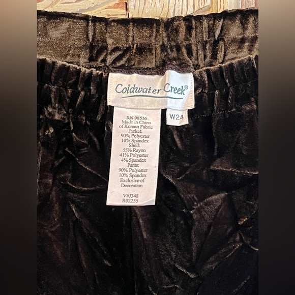 Coldwater Creek Womens Size 24 Brown Beaded Pant Set - Picture 8 of 8